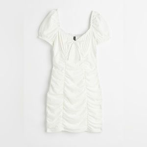 NWT H&M Gathered Eyelet Embroidery Dress